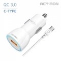 ☞ C차-01 ☜ [C타입] 엑티몬 차량용 QC 3.0 18W 고속 충전기 USB1구  / MON-CQ1-301-CP